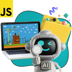 Язык программирования JavaScript + AI. Проектное обучение + геймификация + AI-помощники - КИБЕРшкола программирования для детей, компьютерные курсы для школьников, начинающих и подростков - KIBERone г. Хорошево-Мневники